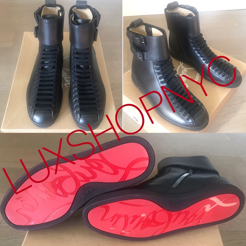 Christian Louboutin Men’s Black Hightop Sneaker